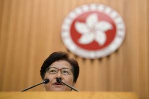 Hong Kong leader insists she will stay on.jpg Hong Kong leader insists she will stay on.jpg