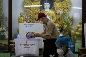 Suu Kyi forecast to triumph in virus-hit Myanmar election.jpg Suu Kyi forecast to triumph in virus-hit Myanmar election.jpg