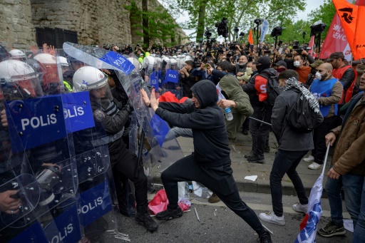 Turkey police clash with May Day protesters, skirmishes in France