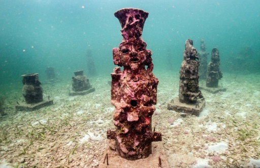 Colombian underwater 'art gallery' serves as coral home