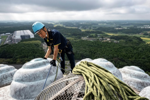 Celestial clean: Japanese duo spruce up world's tallest bronze Buddha