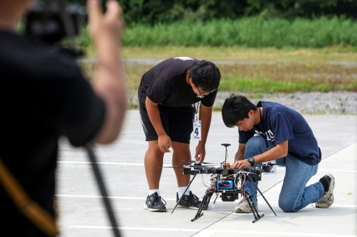 Taiwan students design drones for mock battle, as China threat looms