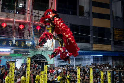 The lion dance is a mainstay of Lunar New Year festivities