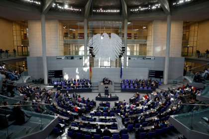 The Bundestag or lower house of parliament in Berlin