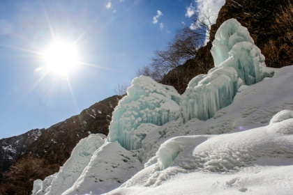 The ice forms in the shape of cones that resemble Buddhist stupas, and act as a storage system -- steadily melting throughout spring when temperatures rise The ice forms in the shape of cones that resemble Buddhist stupas, and act as a storage system -- steadily melting throughout spring when temperatures rise