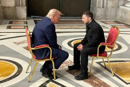 The photo of Donald Trump and Volodymyr Zelensky meeting at St Peter's Basilica was everywhere on social media The photo of Donald Trump and Volodymyr Zelensky meeting at St Peter's Basilica was everywhere on social media