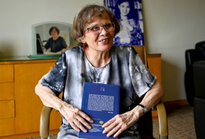 Hoang Xuan Sinh, 91, is Vietnam's first female mathematics professor - Nhac NGUYEN (AFP)