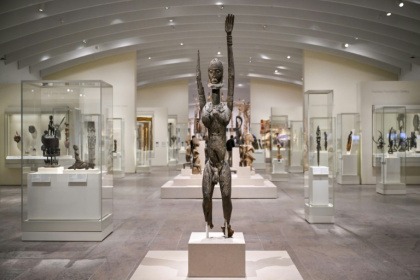 A Dogon art sculpture on display in the Michael C. Rockefeller Wing of New York's Metropolitan Museum - ANGELA WEISS (AFP) A Dogon art sculpture on display in the Michael C. Rockefeller Wing of New York's Metropolitan Museum - ANGELA WEISS (AFP)