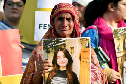 Pakistani TikTok star Sana Yousaf was shot dead at her house by a man whose advances she had repeatedly rejected - Farooq NAEEM (AFP) Pakistani TikTok star Sana Yousaf was shot dead at her house by a man whose advances she had repeatedly rejected - Farooq NAEEM (AFP)