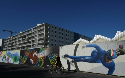 Ready to go: organisers say the finishing touches are being applied to the Olympic Village in Milan - Stefano RELLANDINI (AFP) Ready to go: organisers say the finishing touches are being applied to the Olympic Village in Milan - Stefano RELLANDINI (AFP)