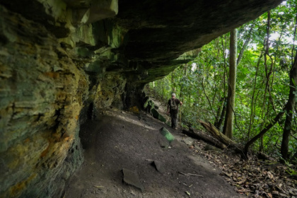 Archaeologist Richard Oslisly leads a dig at Youmbidi Cave in eastern Gabon where unearthed vestiges of prehistoric human activity offer insight into central Africa's past - Nao Mukadi (AFP) Archaeologist Richard Oslisly leads a dig at Youmbidi Cave in eastern Gabon where unearthed vestiges of prehistoric human activity offer insight into central Africa's past - Nao Mukadi (AFP)