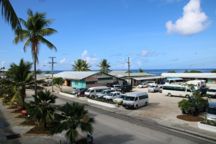 This general view shows the Civic Center in Aiwo on the island of Nauru. - Mike LEYRAL (AFP) This general view shows the Civic Center in Aiwo on the island of Nauru. - Mike LEYRAL (AFP)