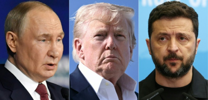 Donald Trump has said he could meet with Vladimir Putin even if his Russian counterpart does not talk to Ukraine's leader - Olga MALTSEVA, Brendan SMIALOWSKI, FREDERICK FLORIN (AFP) Donald Trump has said he could meet with Vladimir Putin even if his Russian counterpart does not talk to Ukraine's leader - Olga MALTSEVA, Brendan SMIALOWSKI, FREDERICK FLORIN (AFP)