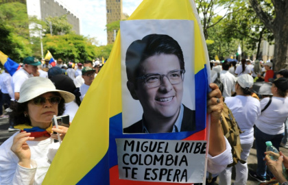 Several marches and prayer vigils have been held for Miguel Uribe since the June 7 assassination attempt - JAIME SALDARRIAGA (AFP) Several marches and prayer vigils have been held for Miguel Uribe since the June 7 assassination attempt - JAIME SALDARRIAGA (AFP)