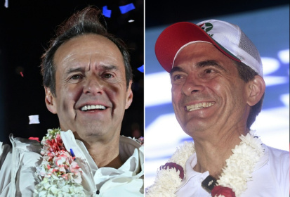 Former president Jorge 'Tuto' Quiroga Ramirez (L) was trailing Senator Rodrigo Paz (R), with both candidates projected to head to a runoff in October - Jorge BERNAL (AFP) Former president Jorge 'Tuto' Quiroga Ramirez (L) was trailing Senator Rodrigo Paz (R), with both candidates projected to head to a runoff in October - Jorge BERNAL (AFP)