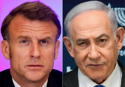 President Emmanuel Macron and Prime Minister Benjamin Netanyahu are at odds over France's move to recognise a Palestinian state next month - Ludovic MARIN, Ohad Zwigenberg (AFP) President Emmanuel Macron and Prime Minister Benjamin Netanyahu are at odds over France's move to recognise a Palestinian state next month - Ludovic MARIN, Ohad Zwigenberg (AFP)