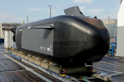 The first "Ghost Shark" underwater attack drone belonging to the Royal Australian Navy will enter service in January - Rodney Braithwaite (AFP)