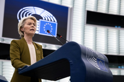 Ursula von der Leyen delivered a combative State of the Union address to the EU Parliament - SEBASTIEN BOZON (AFP) Ursula von der Leyen delivered a combative State of the Union address to the EU Parliament - SEBASTIEN BOZON (AFP)