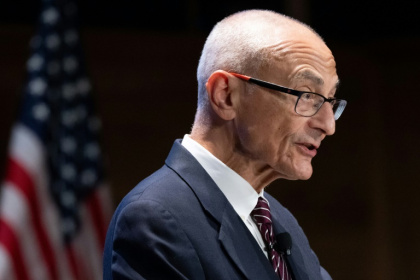 John Podesta, senior advisor to former president Joe Biden, says Trump is trying to erode global consensus on climate change - SAUL LOEB (AFP) John Podesta, senior advisor to former president Joe Biden, says Trump is trying to erode global consensus on climate change - SAUL LOEB (AFP)