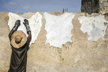 At the Majema traditional tannery in Kano, all the work is done by hand - OLYMPIA DE MAISMONT (AFP) At the Majema traditional tannery in Kano, all the work is done by hand - OLYMPIA DE MAISMONT (AFP)