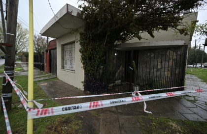 The house where the bodies of Brenda del Castillo, Morena Verdi and Lara Gutierrez were found buried in the yard - Luis ROBAYO (AFP) The house where the bodies of Brenda del Castillo, Morena Verdi and Lara Gutierrez were found buried in the yard - Luis ROBAYO (AFP)