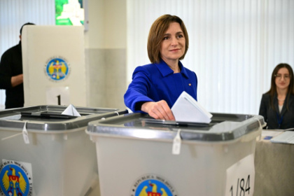 Pro-EU President Maia Sandu of PAS has warned of the 'massive' Russian interference - Daniel MIHAILESCU (AFP) Pro-EU President Maia Sandu of PAS has warned of the 'massive' Russian interference - Daniel MIHAILESCU (AFP)