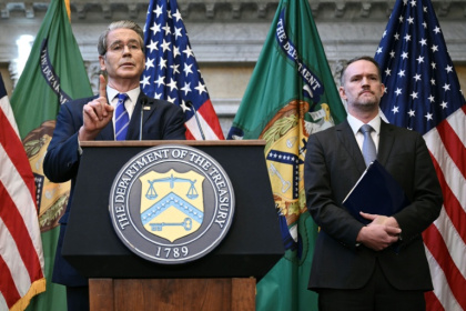 US Treasury Secretary Scott Bessent and trade envoy Jamieson Greer slam China's rare earth export controls and urge cooperation with allies - Brendan SMIALOWSKI (AFP) US Treasury Secretary Scott Bessent and trade envoy Jamieson Greer slam China's rare earth export controls and urge cooperation with allies - Brendan SMIALOWSKI (AFP)