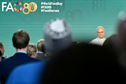 Pope Leo XIV said the scourge of hunger should 'invite us to reexamine our lifestyles, our priorities and our way of living in today's world' - Alberto PIZZOLI (AFP) Pope Leo XIV said the scourge of hunger should 'invite us to reexamine our lifestyles, our priorities and our way of living in today's world' - Alberto PIZZOLI (AFP)