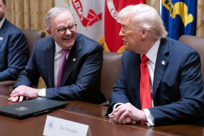 US President Donald Trump (R) speaks with Australia's Prime Minister Anthony Albanese in the Cabinet Room at the White House - SAUL LOEB (AFP) US President Donald Trump (R) speaks with Australia's Prime Minister Anthony Albanese in the Cabinet Room at the White House - SAUL LOEB (AFP)