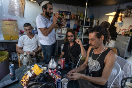 Israeli soldiers suffering from PTSD after serving in Gaza have been camped out for several weeks outside parliament to protest the lack of recognition of their trauma - Menahem Kahana (AFP) Israeli soldiers suffering from PTSD after serving in Gaza have been camped out for several weeks outside parliament to protest the lack of recognition of their trauma - Menahem Kahana (AFP)