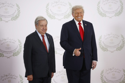 The UN secretary-general and US President Donald Trump are on opposite sides of the global climate debate - Yoan VALAT (AFP) The UN secretary-general and US President Donald Trump are on opposite sides of the global climate debate - Yoan VALAT (AFP)