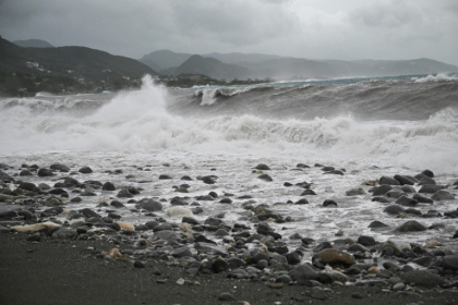 Waves crash onto the beach in Kingston on October 27, 2025; Hurricane Melissa threatened Jamaica with potentially deadly rains after rapidly intensifying into a top-level Category 5 storm - Ricardo Makyn (AFP) Waves crash onto the beach in Kingston on October 27, 2025; Hurricane Melissa threatened Jamaica with potentially deadly rains after rapidly intensifying into a top-level Category 5 storm - Ricardo Makyn (AFP)