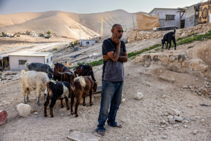 Kaabneh said life had become almost untenable because of daily harassment and shrinking grazing land - Menahem Kahana (AFP)