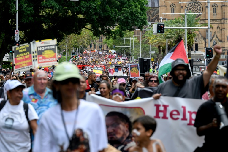 Australia Day protesters demand Indigenous rights