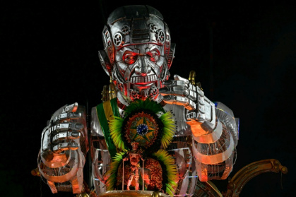 Samba school Academicos de Niteroi from a city neighboring Rio, is the first school to honor a serving president - Pablo PORCIUNCULA (AFP)