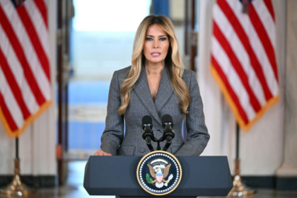 US First Lady Melania Trump's remarks denying any links to Jeffrey Epstein came out of the blue - Mandel NGAN (AFP)