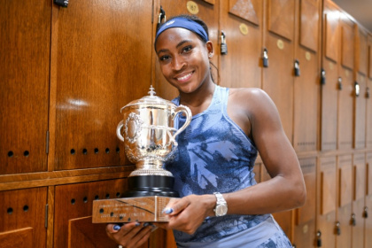 Coco Gauff was delighted with her French Open singles trophy last year but is among the players who say the prize money should be raised - Corinne DUBREUIL (AFP)