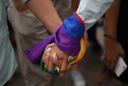 Fed up with the dearth of same-sex love stories on Philippine screens, Vee Camallere created her own show using artificial intelligence - TED ALJIBE (AFP)