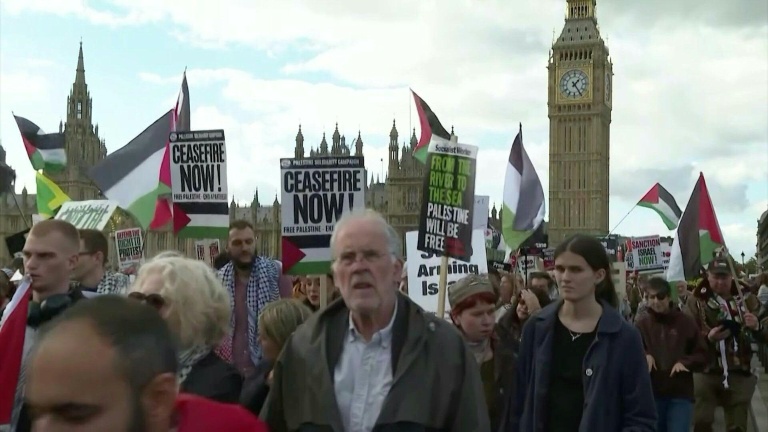 Thousands join pro-Palestinian marches in several European cities