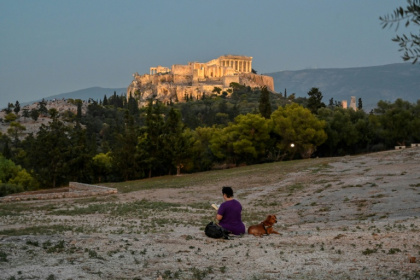 Rubio made a speech at Pnyx hill, the birthplace of Western democracy - Louisa GOULIAMAKI (AFP)