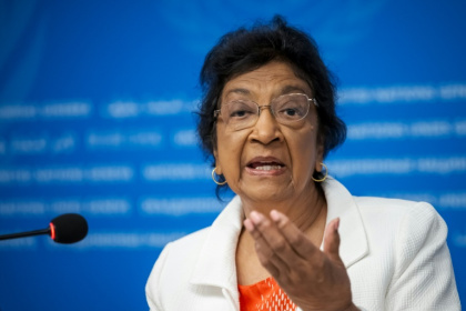 Navi Pillay was South Africa's first non-white woman High Court judge - Fabrice COFFRINI (AFP)